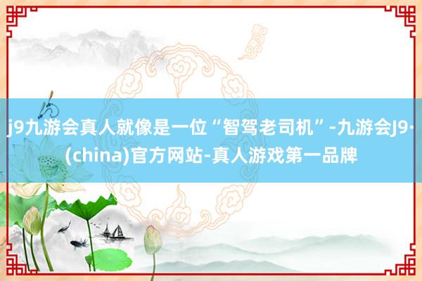 j9九游会真人就像是一位“智驾老司机”-九游会J9·(china)官方网站-真人游戏第一品牌