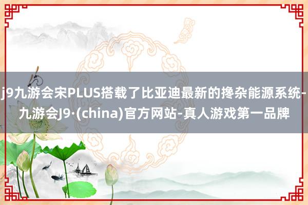 j9九游会宋PLUS搭载了比亚迪最新的搀杂能源系统-九游会J9·(china)官方网站-真人游戏第一品牌