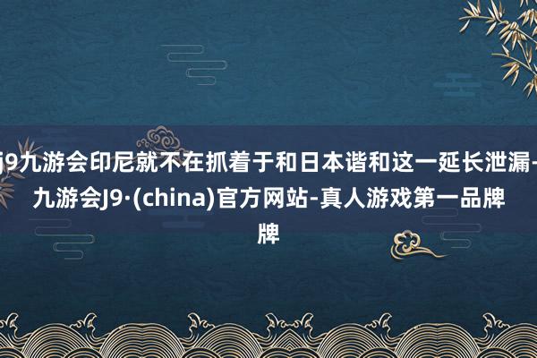 j9九游会印尼就不在抓着于和日本谐和这一延长泄漏-九游会J9·(china)官方网站-真人游戏第一品牌