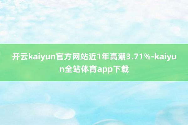 开云kaiyun官方网站近1年高潮3.71%-kaiyun全站体育app下载