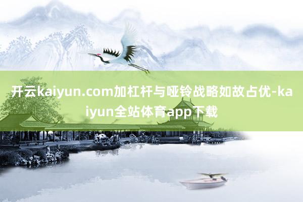 开云kaiyun.com加杠杆与哑铃战略如故占优-kaiyun全站体育app下载