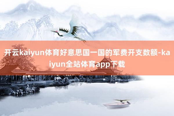 开云kaiyun体育好意思国一国的军费开支数额-kaiyun全站体育app下载